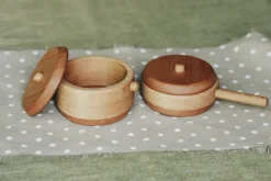 Handmade Wooden Pretend Pot><noscript><img width=