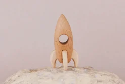 Handmade Wooden Rocket><noscript><img width=