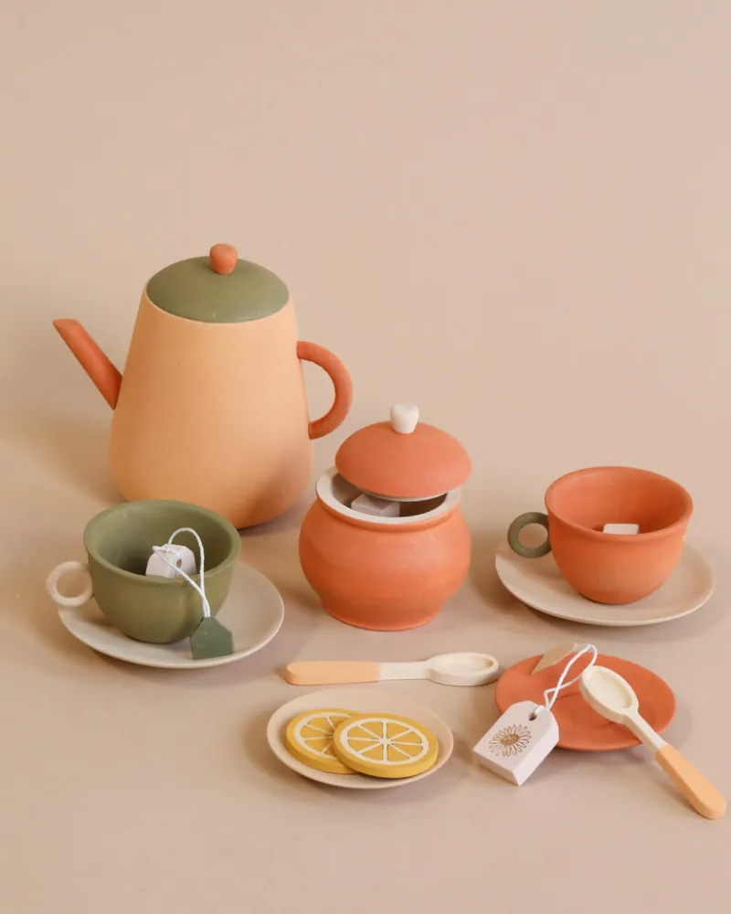 Handmade Wooden Tea Set - Herbal>SABO concept Outlet