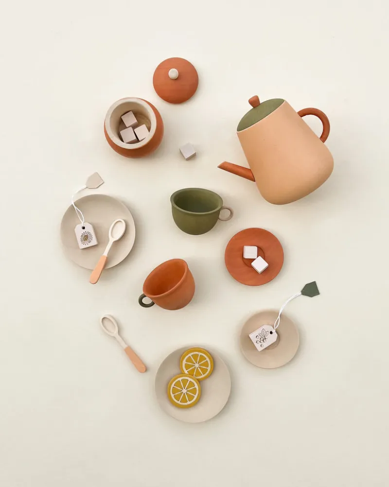 Handmade Wooden Tea Set - Herbal>SABO concept Outlet