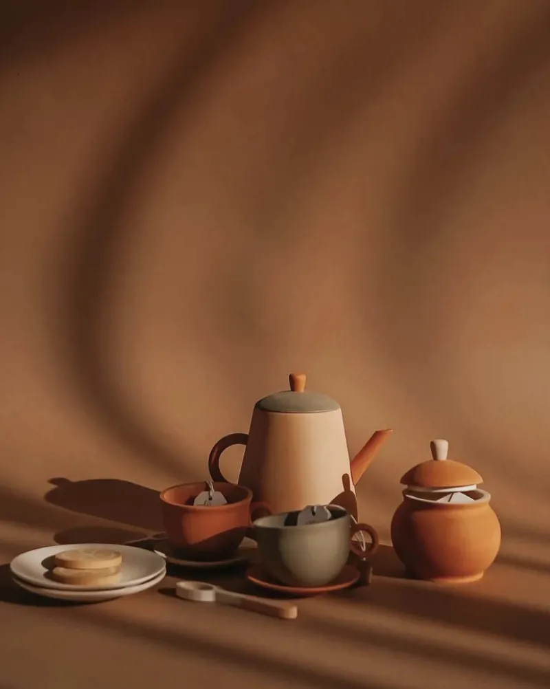 Handmade Wooden Tea Set - Herbal>SABO concept Outlet