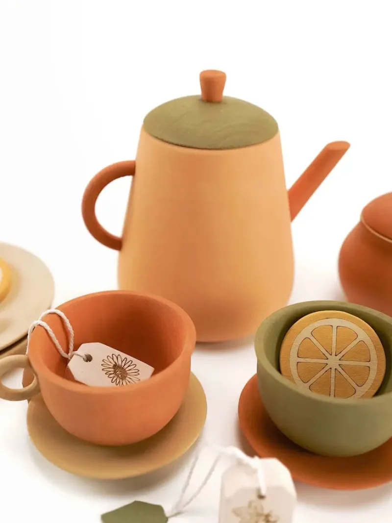 Handmade Wooden Tea Set - Herbal>SABO concept Outlet