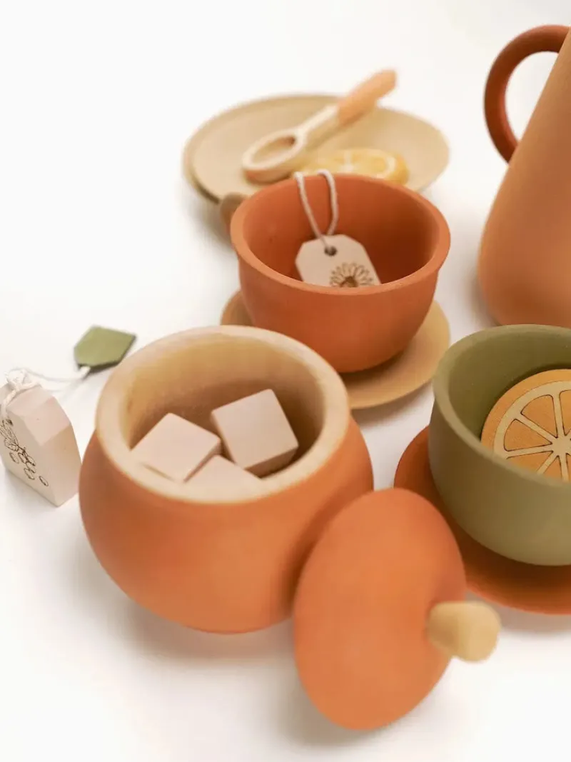Handmade Wooden Tea Set - Herbal>SABO concept Outlet