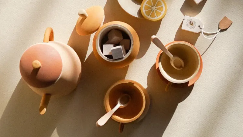 Handmade Wooden Tea Set - Flower>SABO concept Fashion