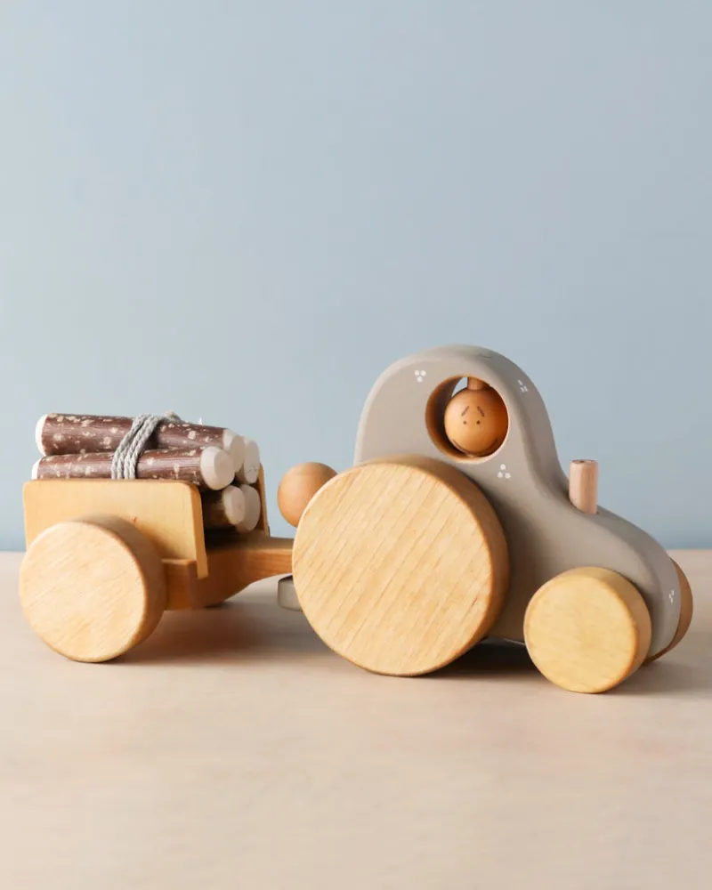Handmade Wooden Tractor>Friendly toys Outlet