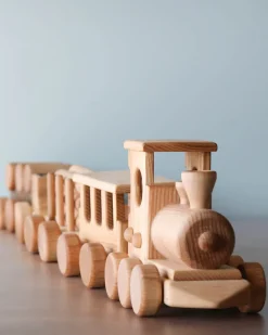 Handmade Wooden Train - Extra Long>DK Hot
