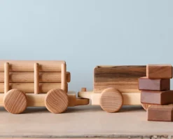 Handmade Wooden Train - Extra Long><noscript><img width=