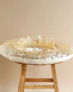 Inflatable Baby Swim Ring - Transparent Confetti Hearts>Konges Sløjd Discount