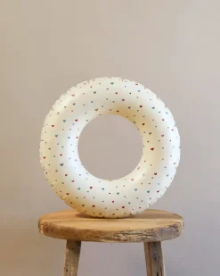 Inflatable Junior Swim Ring - Multi Hearts>Konges Sløjd Fashion