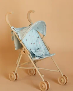 Konges Sloejd Zoe Bow Doll Stroller - Cherry Blue>Konges Sløjd Clearance
