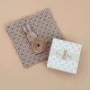 Bunny Rattle & Burp Cloth Set - Cream Peach>Maileg Hot