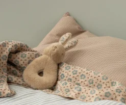 Bunny Rattle & Burp Cloth Set - Cream Peach>Maileg Hot