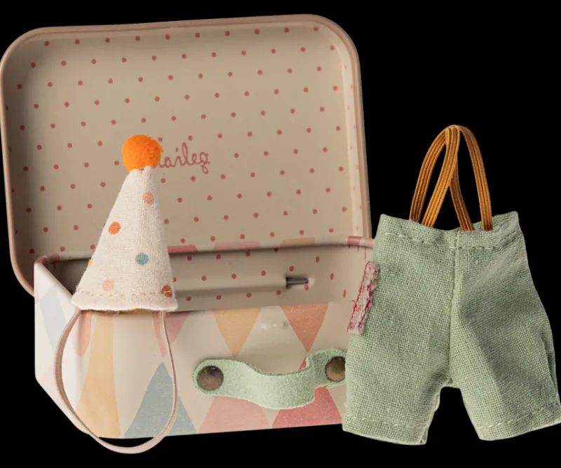 Clown Clothes In Suitcase, Little Brother Mouse>Maileg Sale