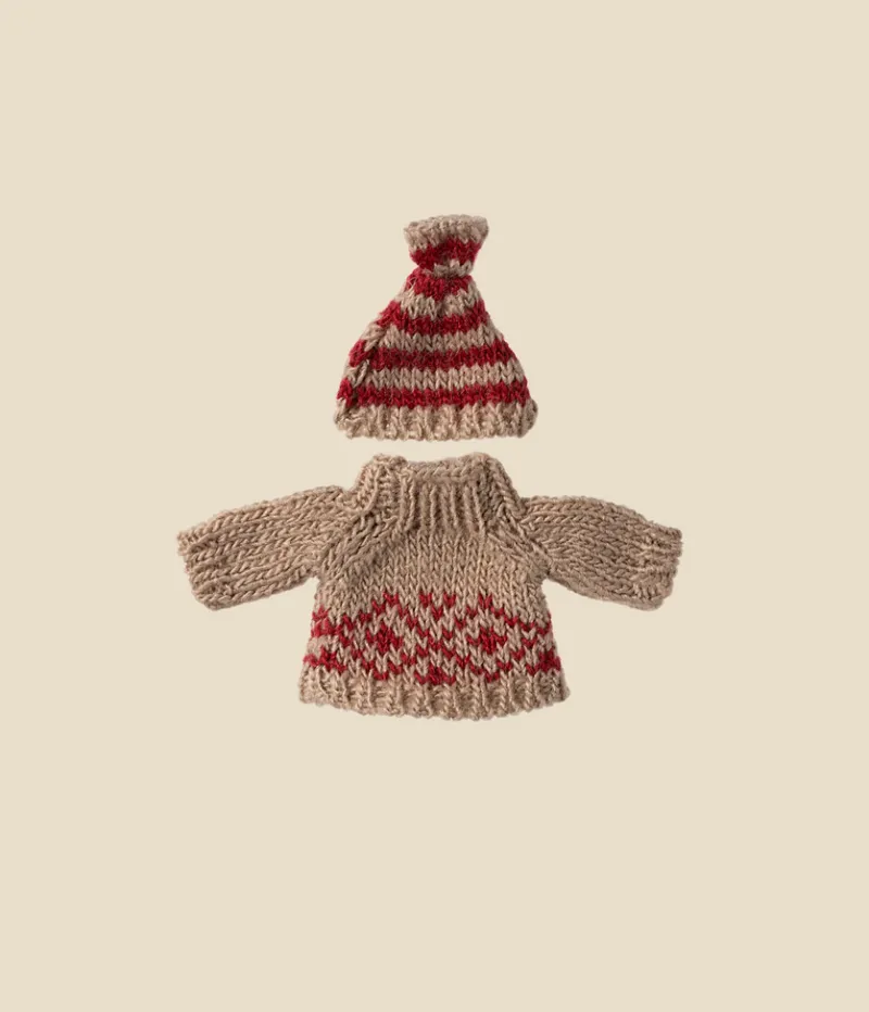 Knitted sweater and Hat for Mom Mouse>Maileg Best