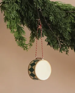 Metal Ornament, Large Drum - Dark Green>Maileg Best