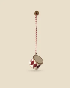 Metal Ornament, Small Drum - Red>Maileg Sale