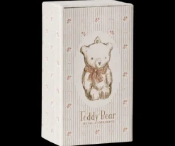 Metal Ornament, Teddy Bear - Off White/Rose>Maileg Outlet