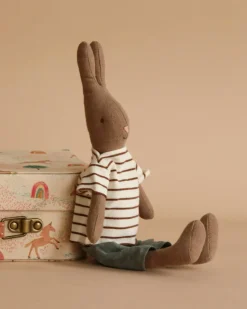 Rabbit Size 2, Brown - Striped Blouse and Pants>Maileg Hot