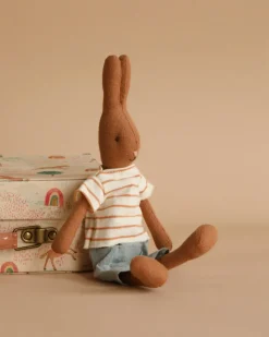 Rabbit Size 1, Chocolate Brown - Striped Blouse and Shorts>Maileg Discount