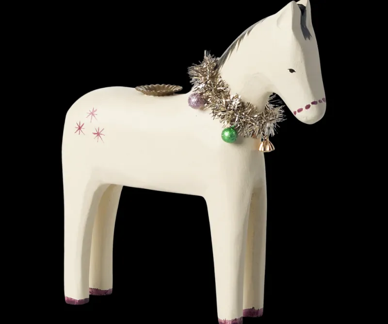 Wooden Horse Candle Holder - Small>Maileg Sale