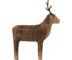 Wooden Reindeer Candle Holder><noscript><img width=