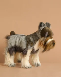 Miniature Gray Schnauzer Dog Stuffed Animal, 18
