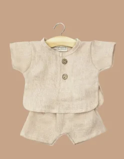 13" Doll Clothing | Andrea Short Set in Washed Linen - Nude>Minikane Hot