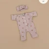11" Doll Clothing | Lili Jumpsuit & Headband in Ribbed Cotton - Little Pink Hearts>Minikane Fashion