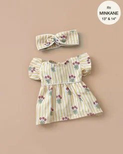 Doll Clothing | Daisy Dress & Headband in Cotton - Daisies>Minikane New