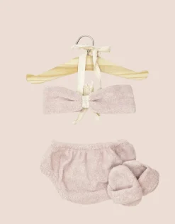 Doll Clothing | Emile & Ida, Ursula 3-piece Swimsuit in Terrycloth - Petal>Minikane Online