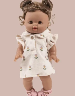 Doll Clothing | Emile & Ida, Emilia Dress in Soft Terrycloth - Flower>Minikane New