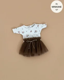 Doll Clothing | Josepha Set: Pink Flower Bodysuit & Brown Tutu>Minikane Outlet