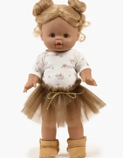 Doll Clothing | Josepha Set: Pink Flower Bodysuit & Brown Tutu><noscript><img width=