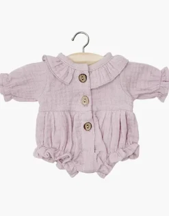 Doll Clothing | Leonore Ruffled Romper in Cotton Gauze - Petal>Minikane Discount