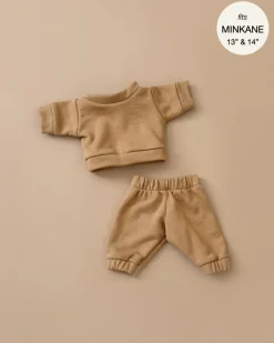 Doll Clothing | Liam Set in Fleece - Camel>Minikane Sale