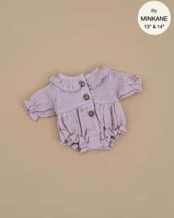 Doll Clothing | Leonore Ruffled Romper in Cotton Gauze - Petal>Minikane Discount