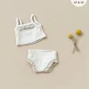 Doll Clothing | Les P'tits Basiques, 2-Piece Set in Ribbed Cotton - Linen>Minikane Best