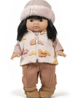 Doll Clothing | 3-Piece Set in Ribbed Cotton - Brown Sugar & Petal></noscript>Minikane Best