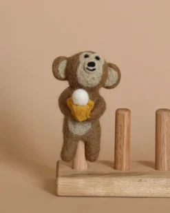 Monkey Holding Banana Finger Puppet>Deer Harbour Design Online