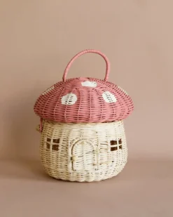 | Mushroom Basket - Pink>Olli Ella Discount