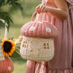 | Mushroom Basket - Pink>Olli Ella Discount