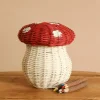 Mushroom Basket With Coloring Pencils- Red>Olli Ella Hot