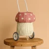 Rattan Mushroom Luggy - Pink>Olli Ella Sale
