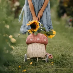 Rattan Mushroom Luggy - Pink>Olli Ella Sale