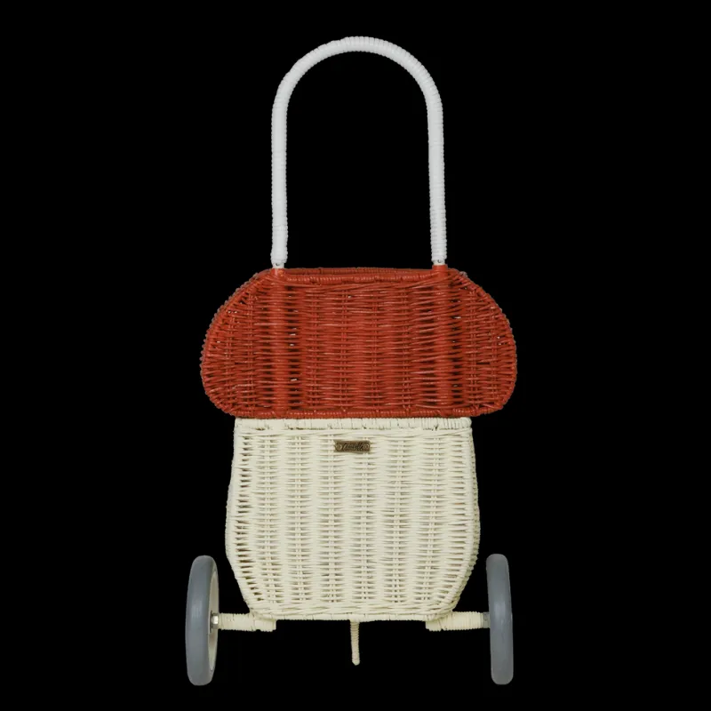 Rattan Mushroom Luggy - Red>Olli Ella New