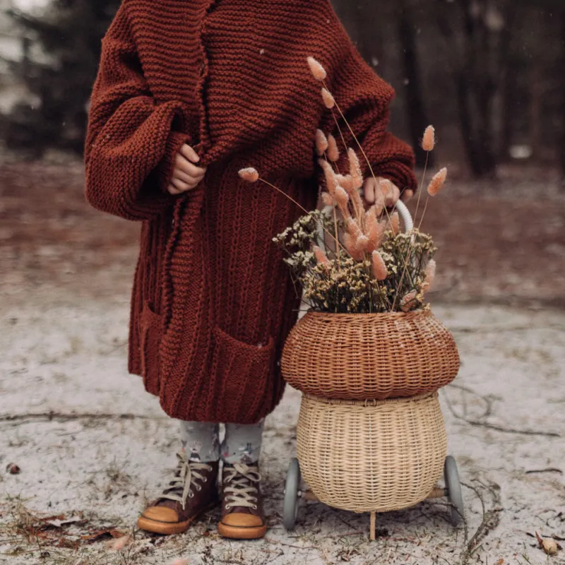 Rattan Mushroom Luggy - Natural>Olli Ella Sale