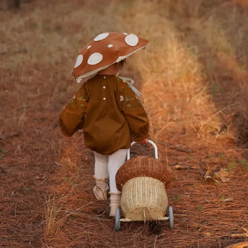 Rattan Mushroom Luggy - Natural>Olli Ella Sale