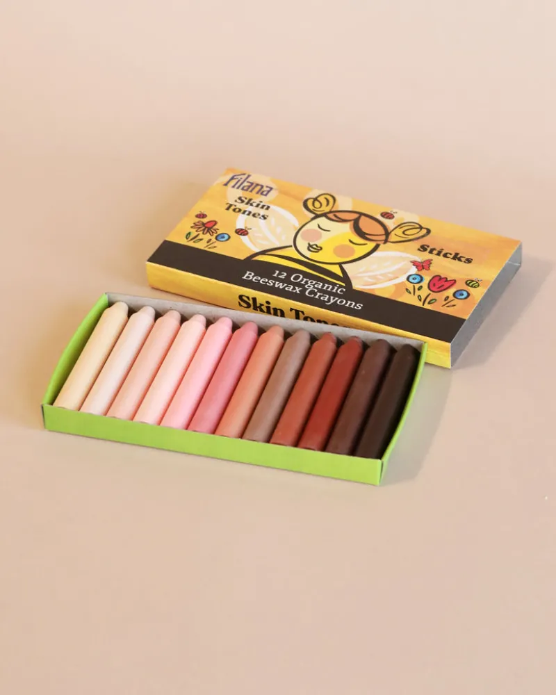 Organic Beeswax Crayons: 12 Skin Tones in Sticks>Filana Discount