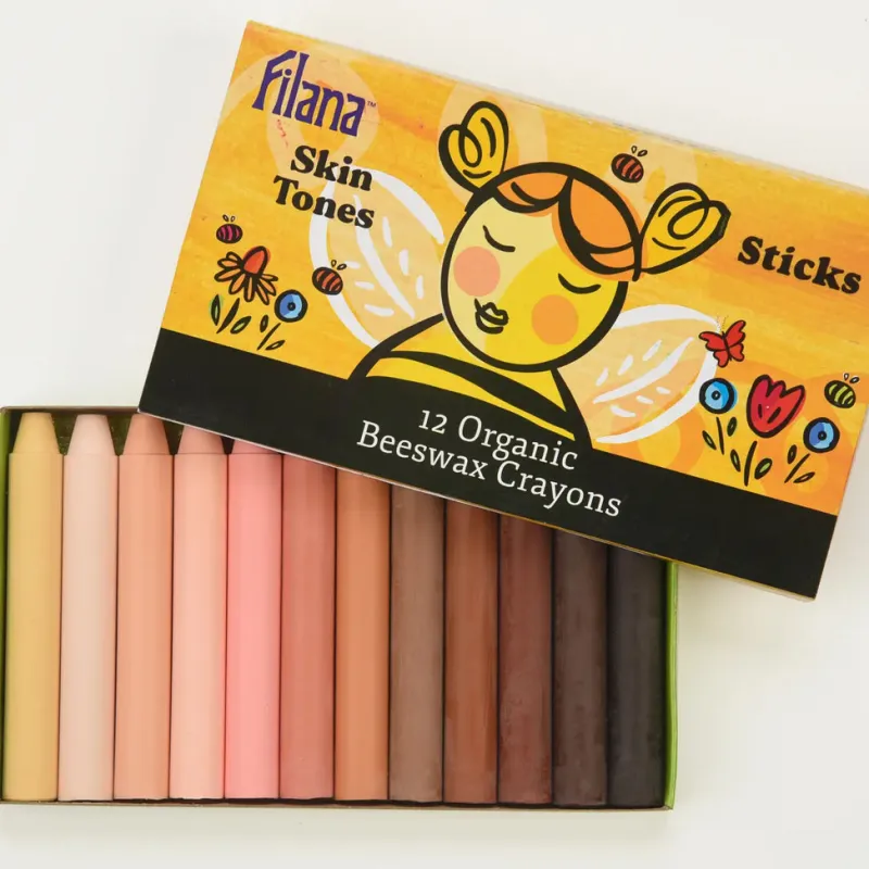 Organic Beeswax Crayons: 12 Skin Tones in Sticks>Filana Discount