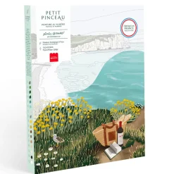 Paint By Number Kit - Picnic in Étretat by Ananya Bhandari><noscript><img width=